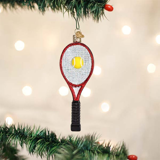 Ornament, Red Tennis Racquet