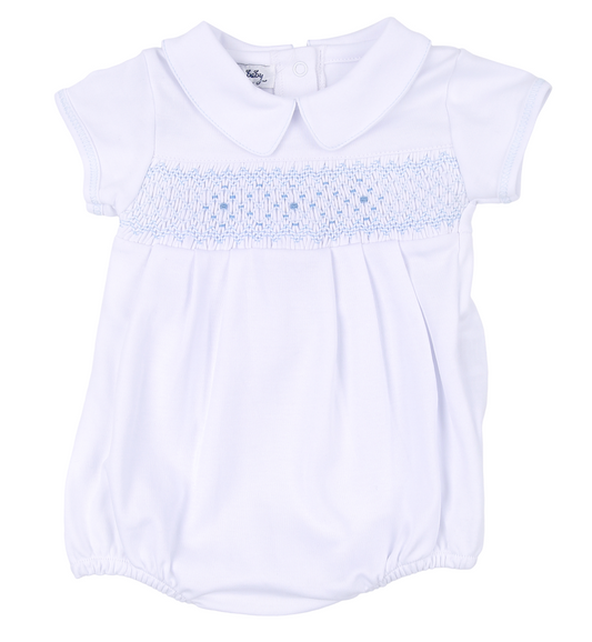 Lily & Lucas Smocked Collared Boy Bubble