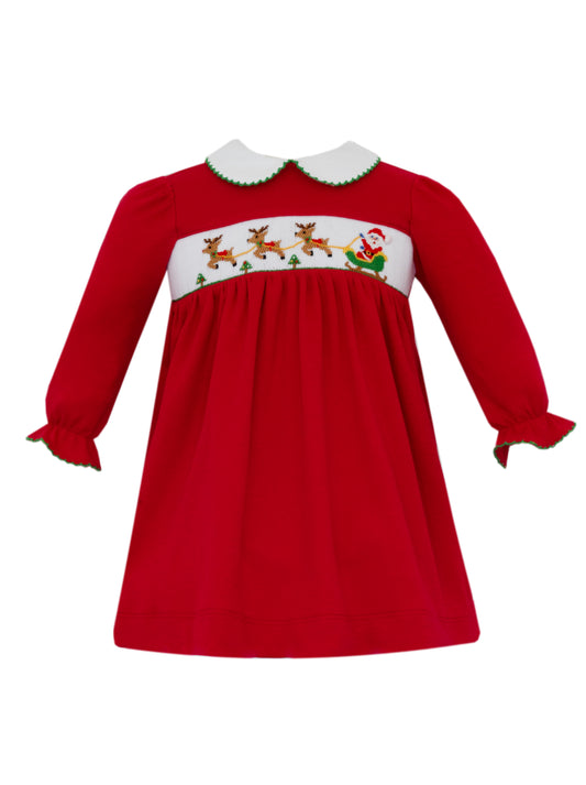 Santa's Sleigh Red Knit Dress