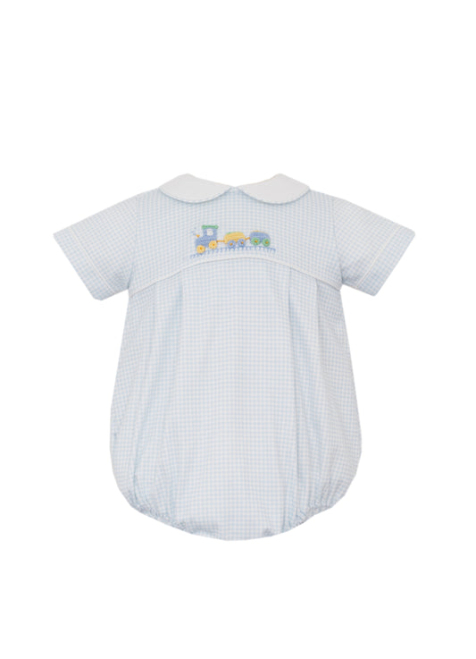 Train Blue Gingham Knit Bubble