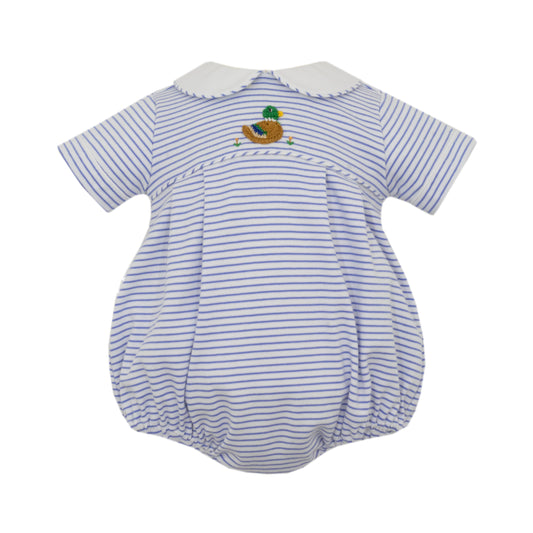 Boy's Mallard Blue Stripe Knit Bubble