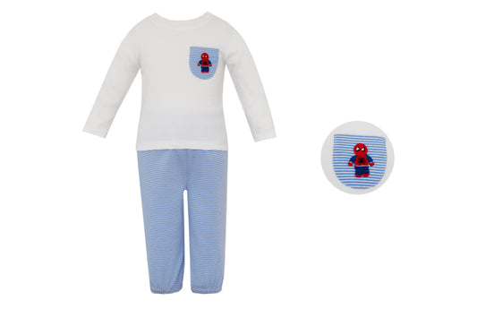 Spiderman Blue Knit Pant Set