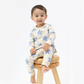 Raglan Sweatshirt Set, French Sketchy Stars Blue