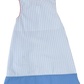 Girl's Sailboat Applique Blue Seersucker A-line Dress