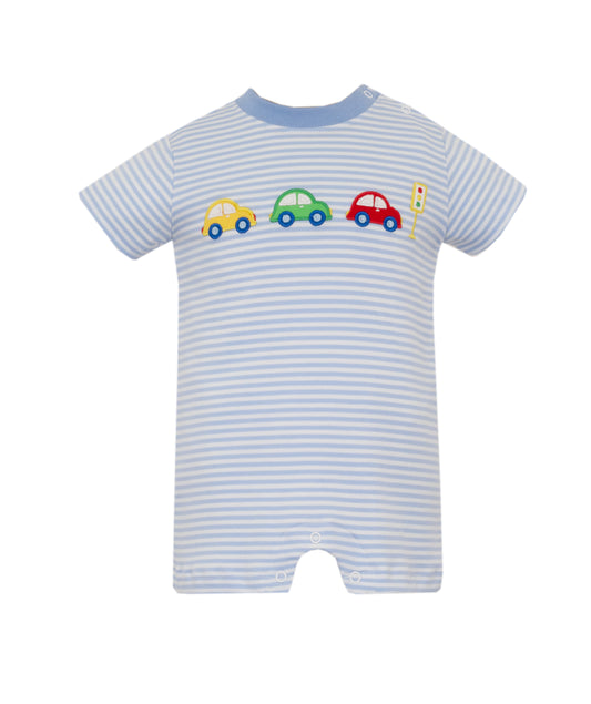 Stripe Applique Romper, Cars