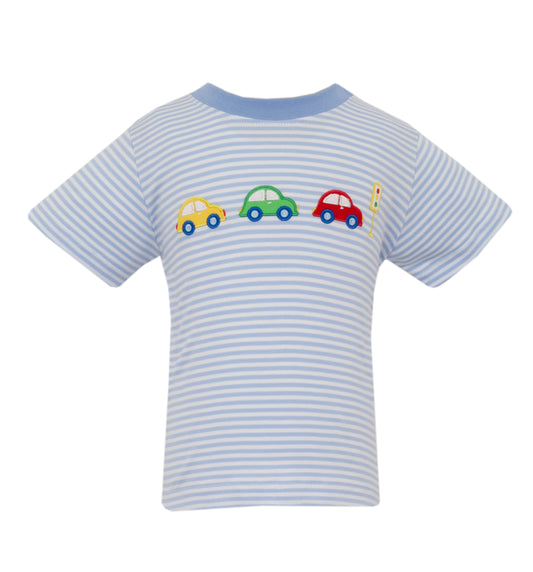 Stripe Applique T-Shirt, Cars