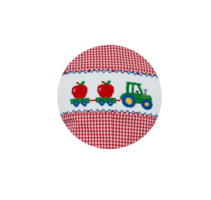 Boy's Apple Red Gingham Short John John