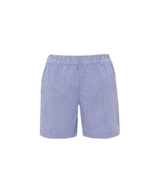 Boy's Royal Blue Gingham Seersucker Shorts
