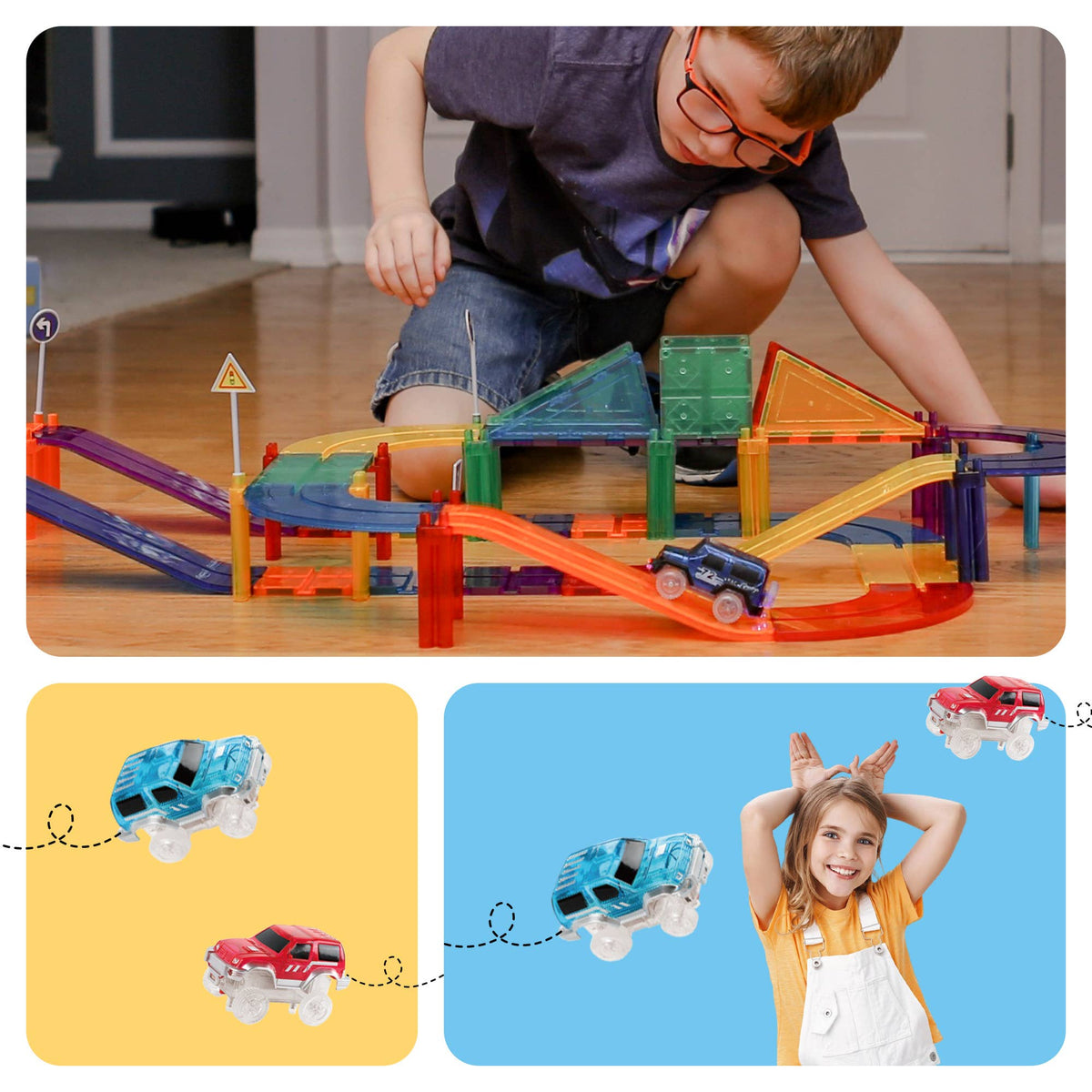 30pc Magnetic Race Track Building Set