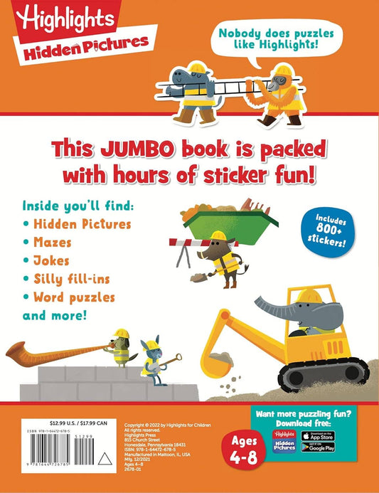 Jumbo Book of Sticker Puzzles