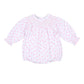 Baby Bows Pink Bishop Smocked Printed Long Sleeve Bubble