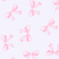 Baby Bows Pink Printed Zipper Footie