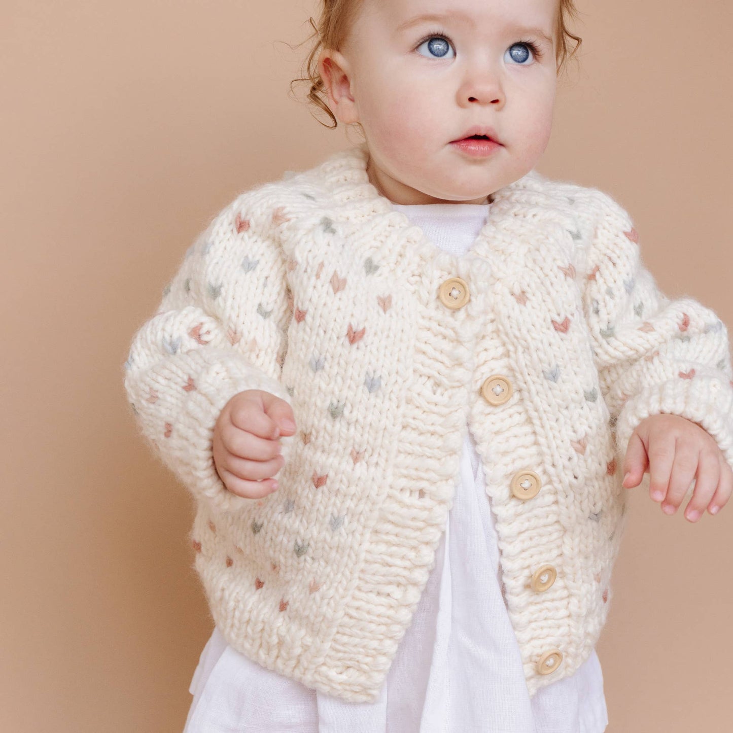 Sawyer Cardigan, Pastel Hearts