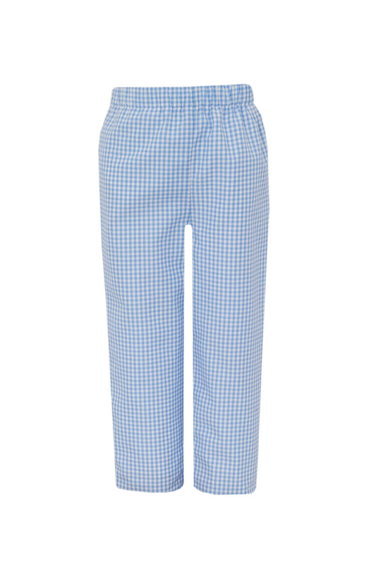 Blue Gingham Boy Pants