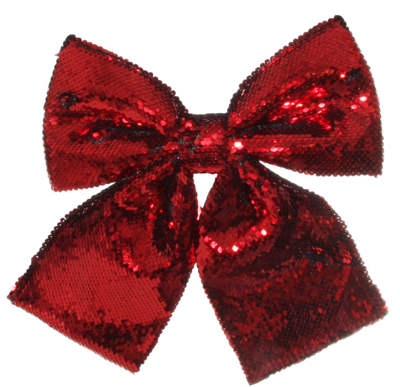 Red Sequin 12" Bow with Clip