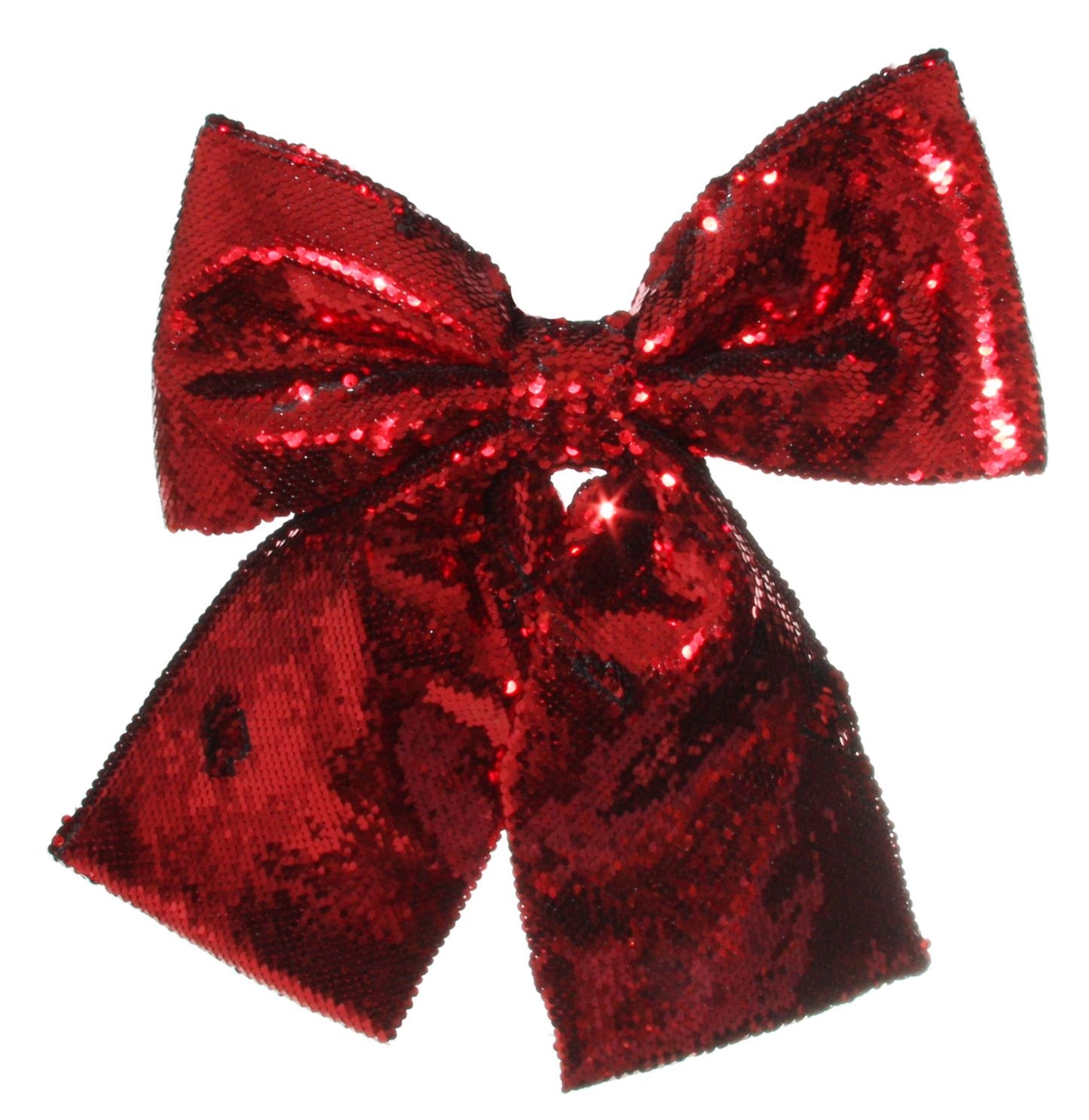 Red Sequin 14" Bow with Clip