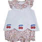 Cherry Print Applique Bloomer Set