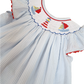 Girl's Sailboat Smocked Bishop Blue Seersucker Dress