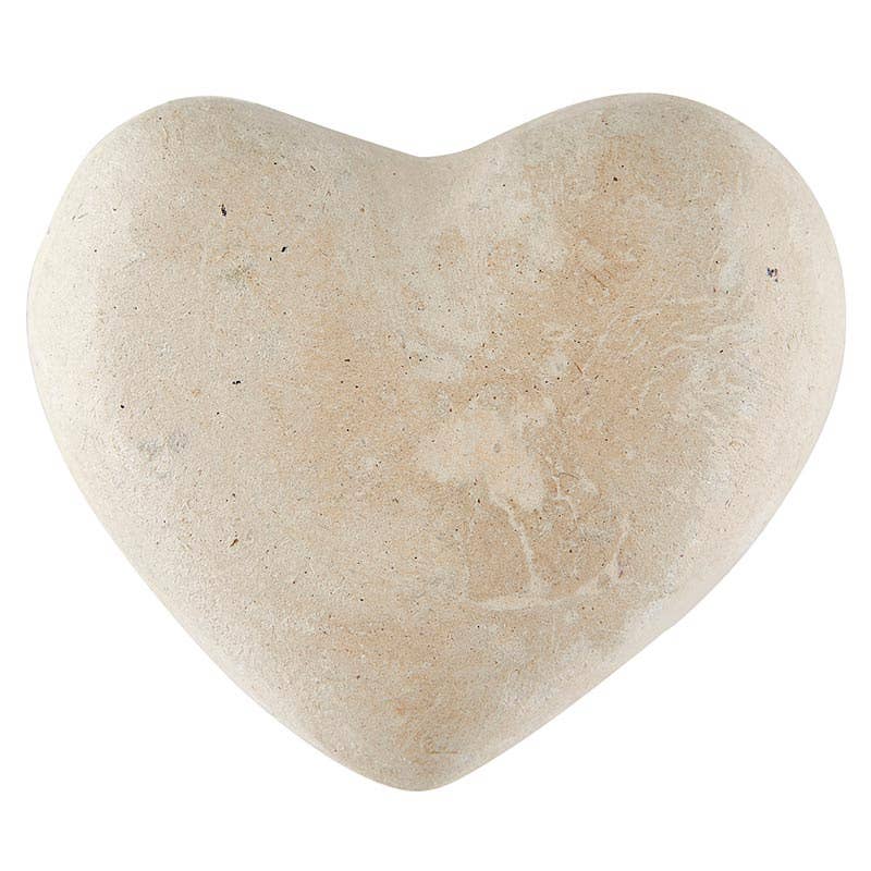 Small Paper Mache Heart, Natural