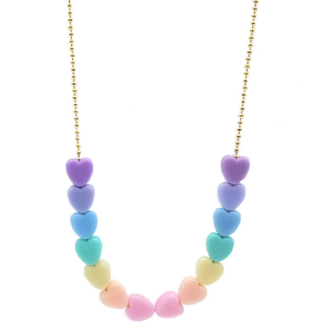 Girls Pastel Heart Necklace