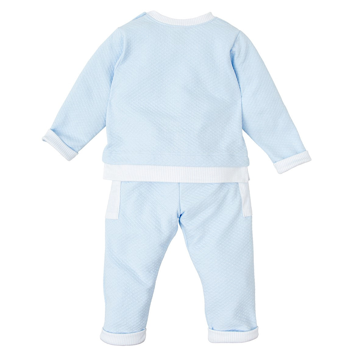 Blue Long Sleeve Should Snap Tracksuit Pant Set