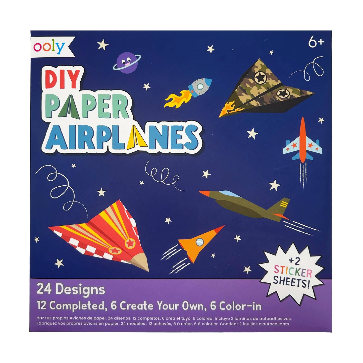 D.I.Y. Paper Air Planes Activity Kit, Set of 24 Designs