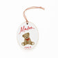 Ornament, Teddy Bear with Red Bow