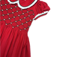 Red Corduroy Smocked Christmas Dress