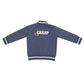 Letterman Jacket, French Terry Inky Blue & Football Applique