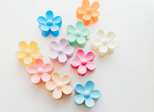 Flower Claw Clip Set of 10