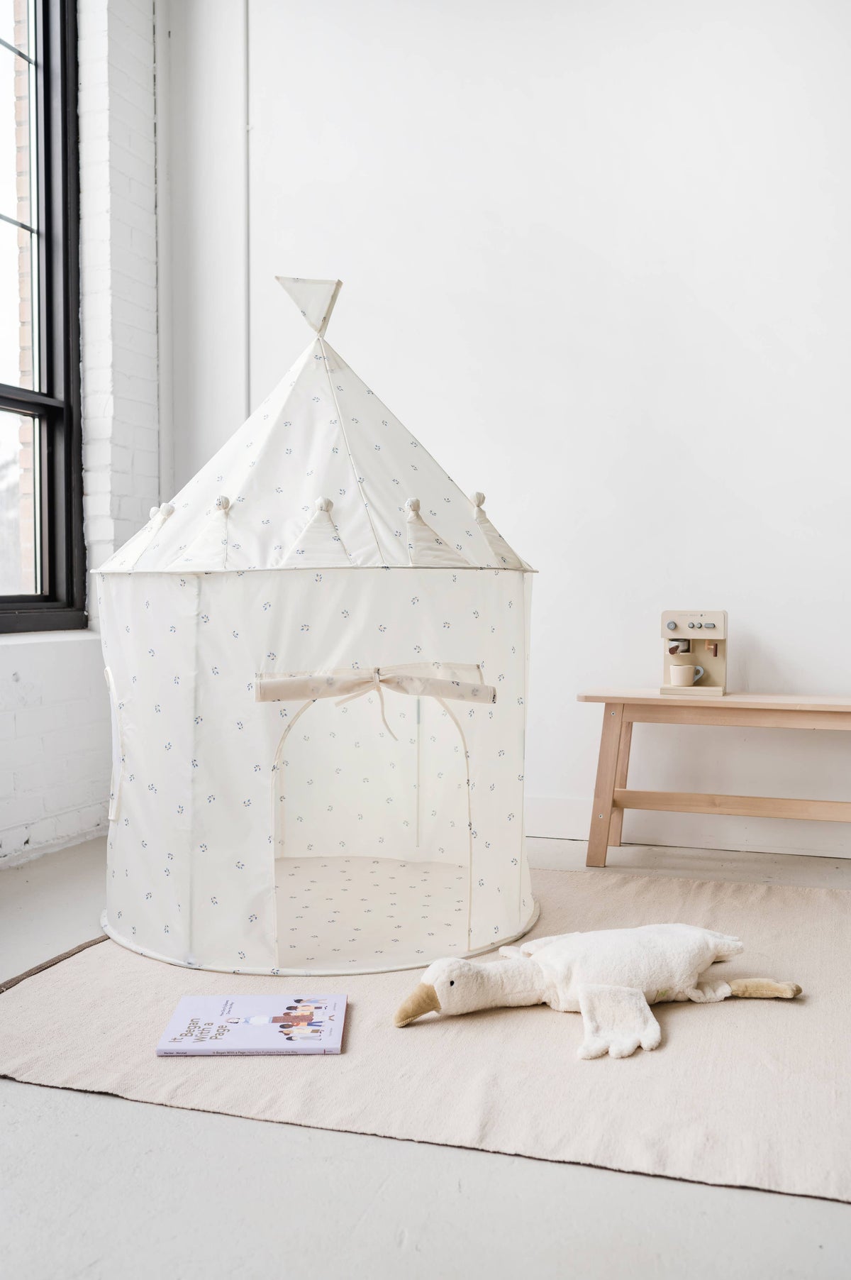 Kids Play Tent Castle with Recycled Fabric - Prints