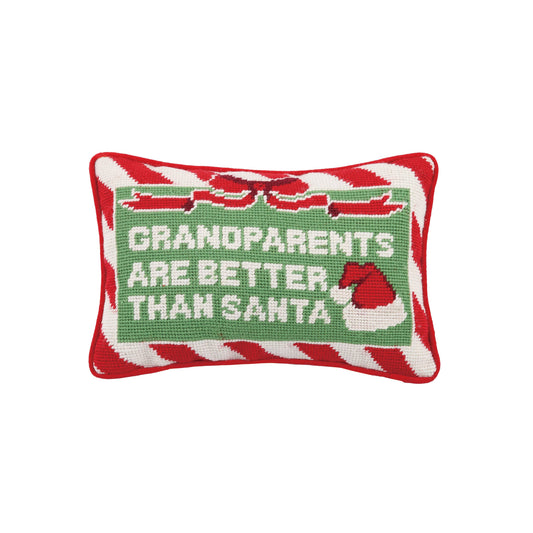 Grandparents Are Better Needlepoint Pillow