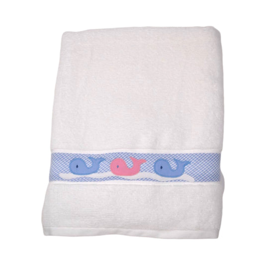 Beach Towel, Girl Whales 2025