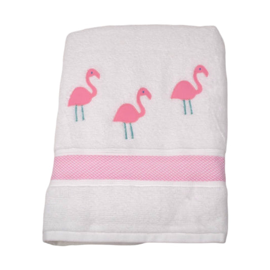 Beach Towel, Girl Flamingos 2025