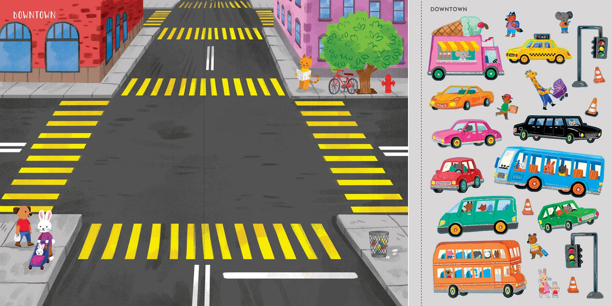 Cars, Trucks, & Big Rigs Sticker Book