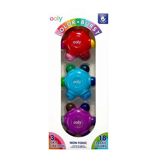 Color Burst Easy Grip Crayons, Set of 3