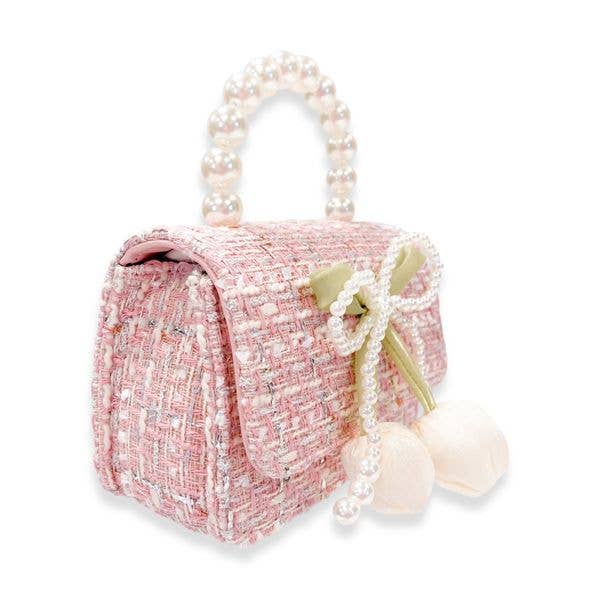 Lily & Bow Tweed Purse, Pink