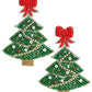 Christmas Tree Beaded Earring