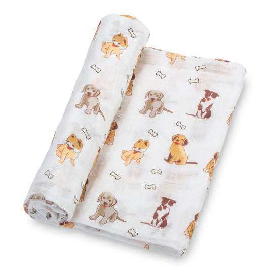 Muslin Swaddle, Woof Woof