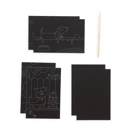 Mini Scratch & Scribble Art Kit, Playful Pups