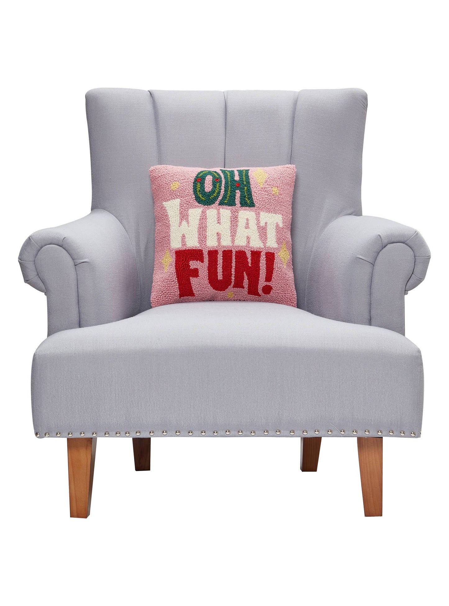 Hook Pillow, Oh What Fun!
