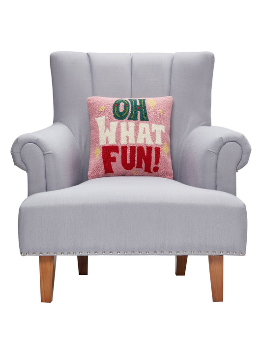 Hook Pillow, Oh What Fun!