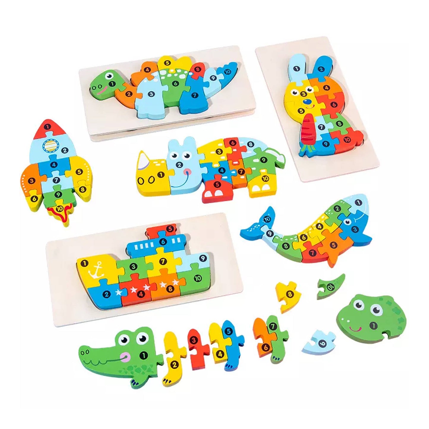 Montessori & Educational Wooden Puzzle Toy- Assorted