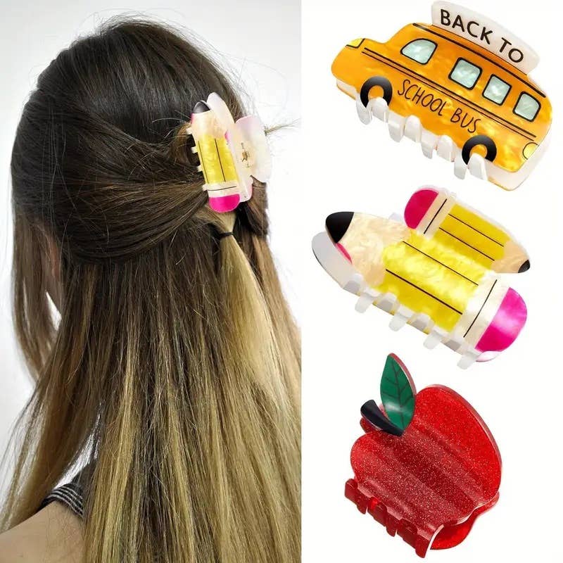 Back to School Hair Clips