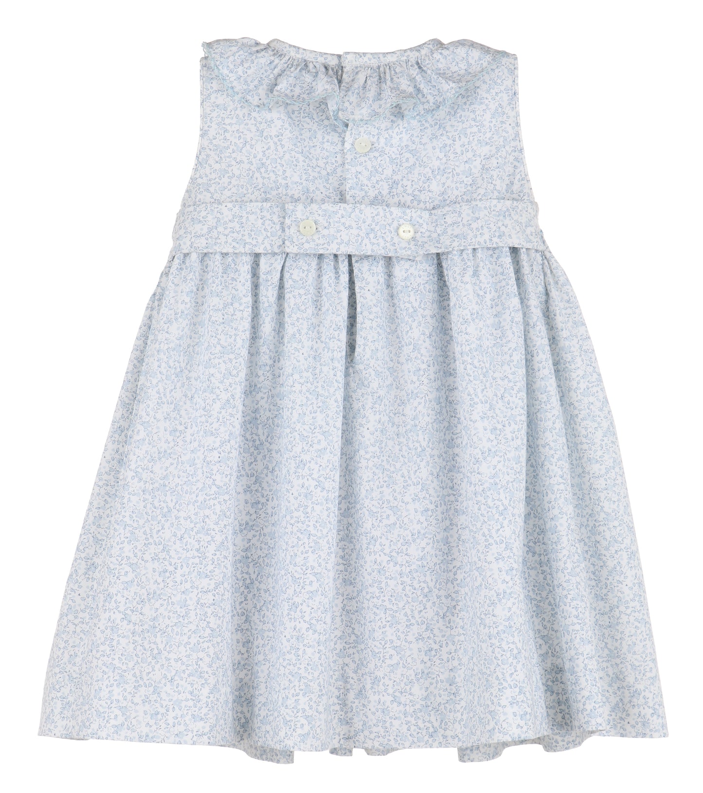 Blue Breeze Floral Smocked Ruffle Collar Dress