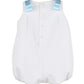 Timeless Treasures Bubble, White w/ Blue Stain Bows