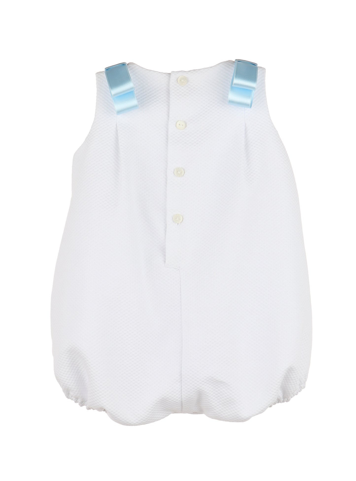 Timeless Treasures Bubble, White w/ Blue Stain Bows