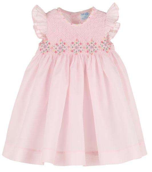 Classical Diamond Smock Angel Wing Pink Dress