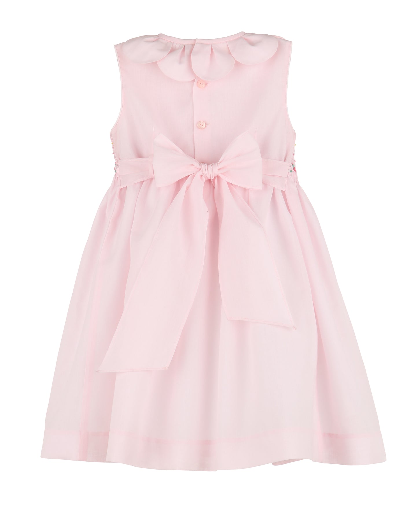 Classical Diamond Smock Petal Collar Pink Dress