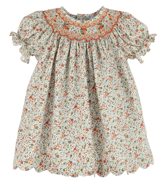 Autumn Glow Smock Bishop Dress